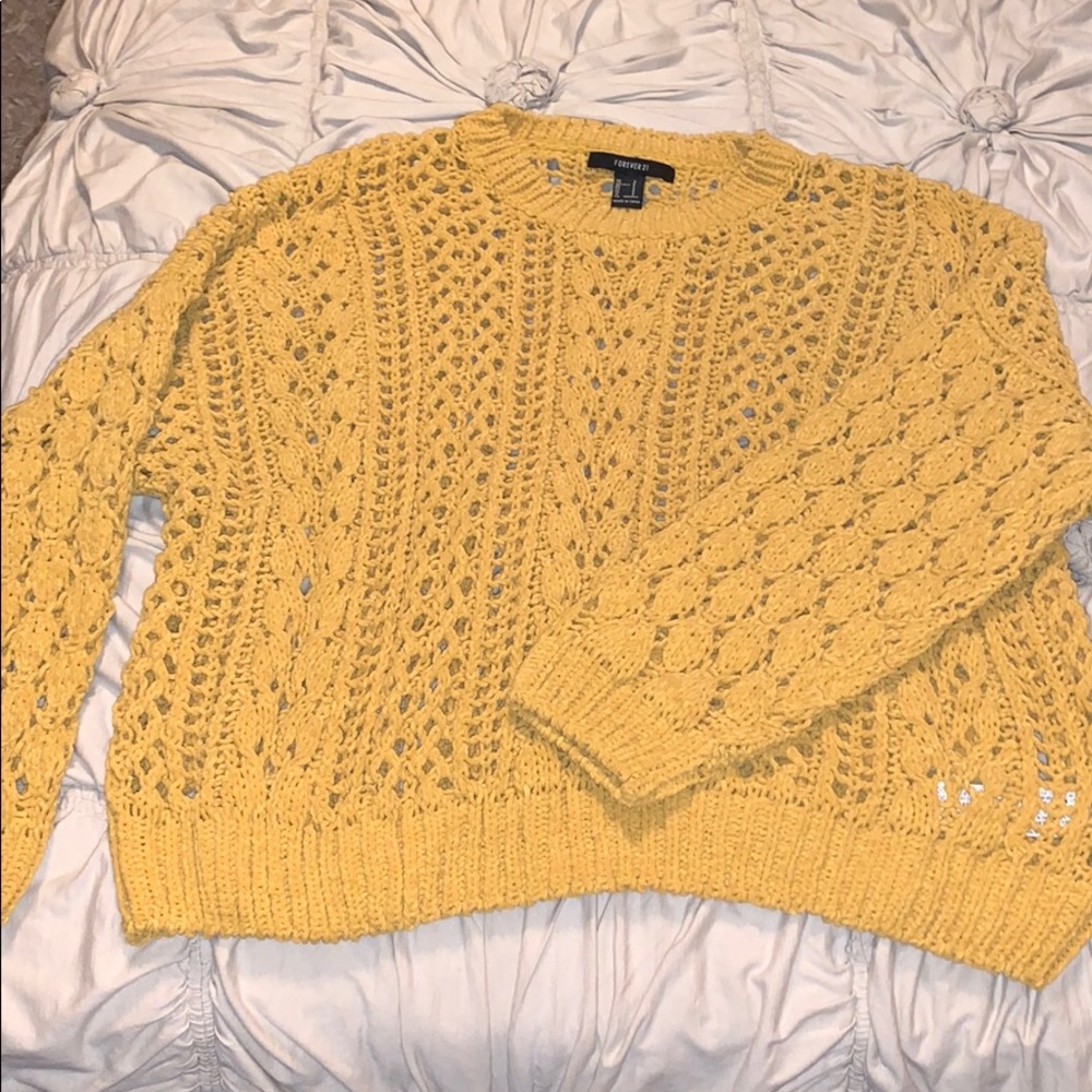 F21 Crochet Sweater -NWOT